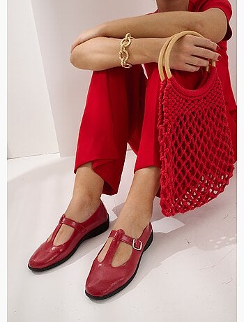 Bailarinas charol confort ancho piel - Afibel