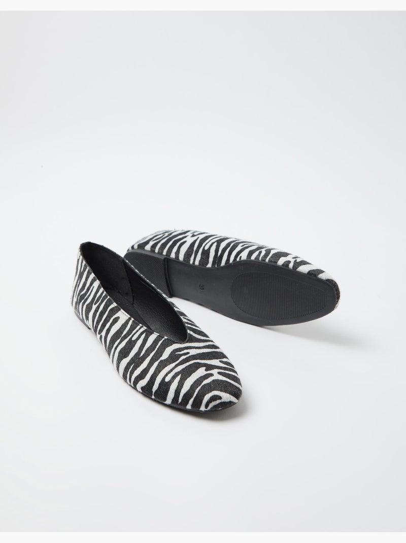 Bailarinas con estampado animal, MO Fashion Negro - Kiabi