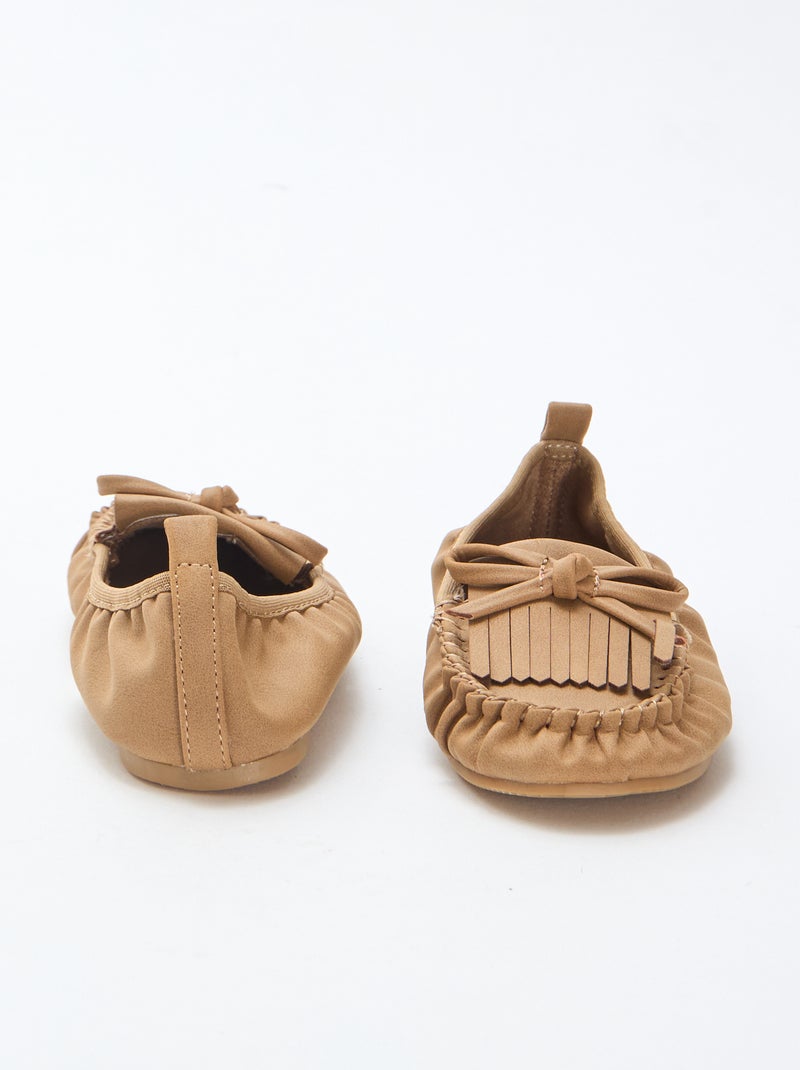 Bailarinas con flecos Beige - Kiabi