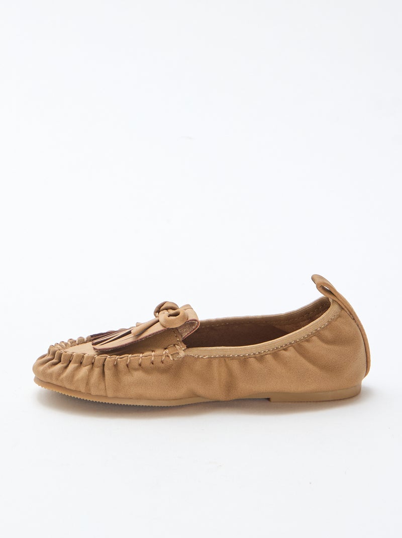 Bailarinas con flecos Beige - Kiabi
