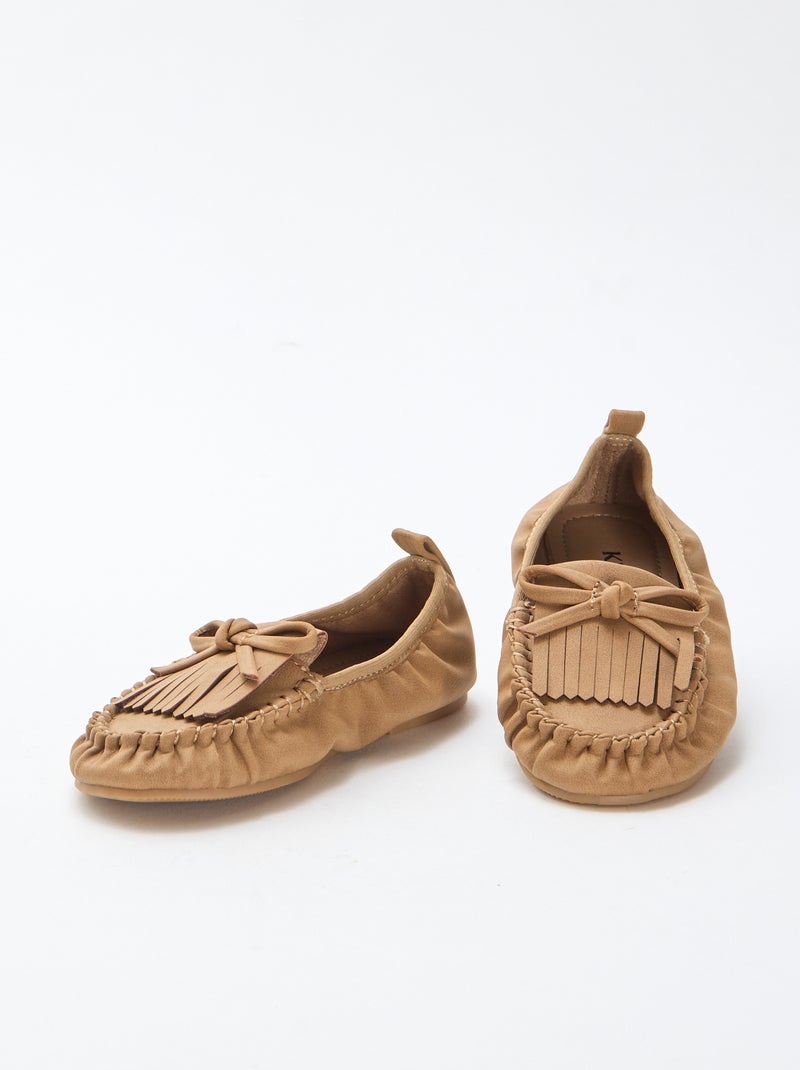 Bailarinas con flecos Beige - Kiabi