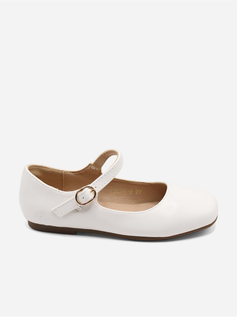 Bailarinas con hebilla Blanco - Kiabi