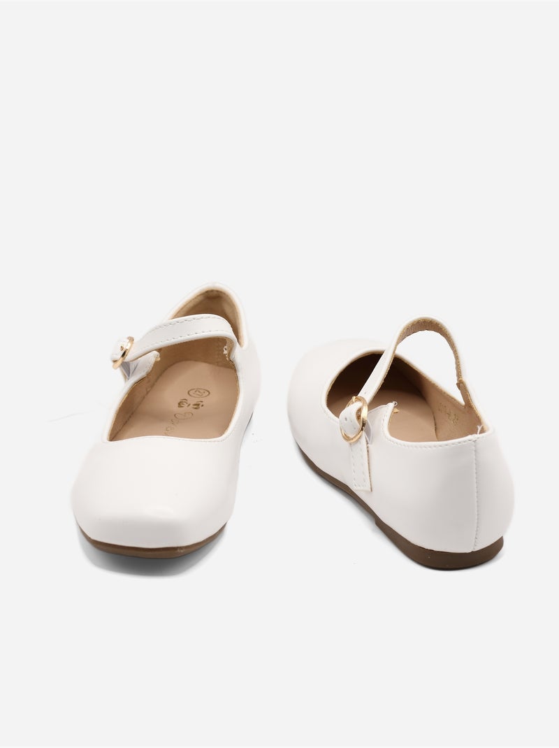Bailarinas con hebilla Blanco - Kiabi