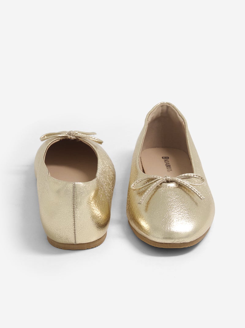 Bailarinas con lazo decorativo delantero Amarillo - Kiabi
