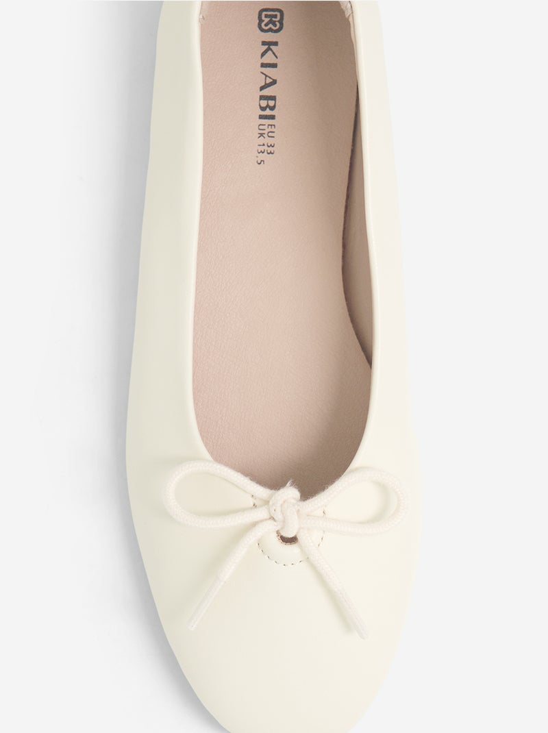 Bailarinas con lazo decorativo delantero Beige - Kiabi