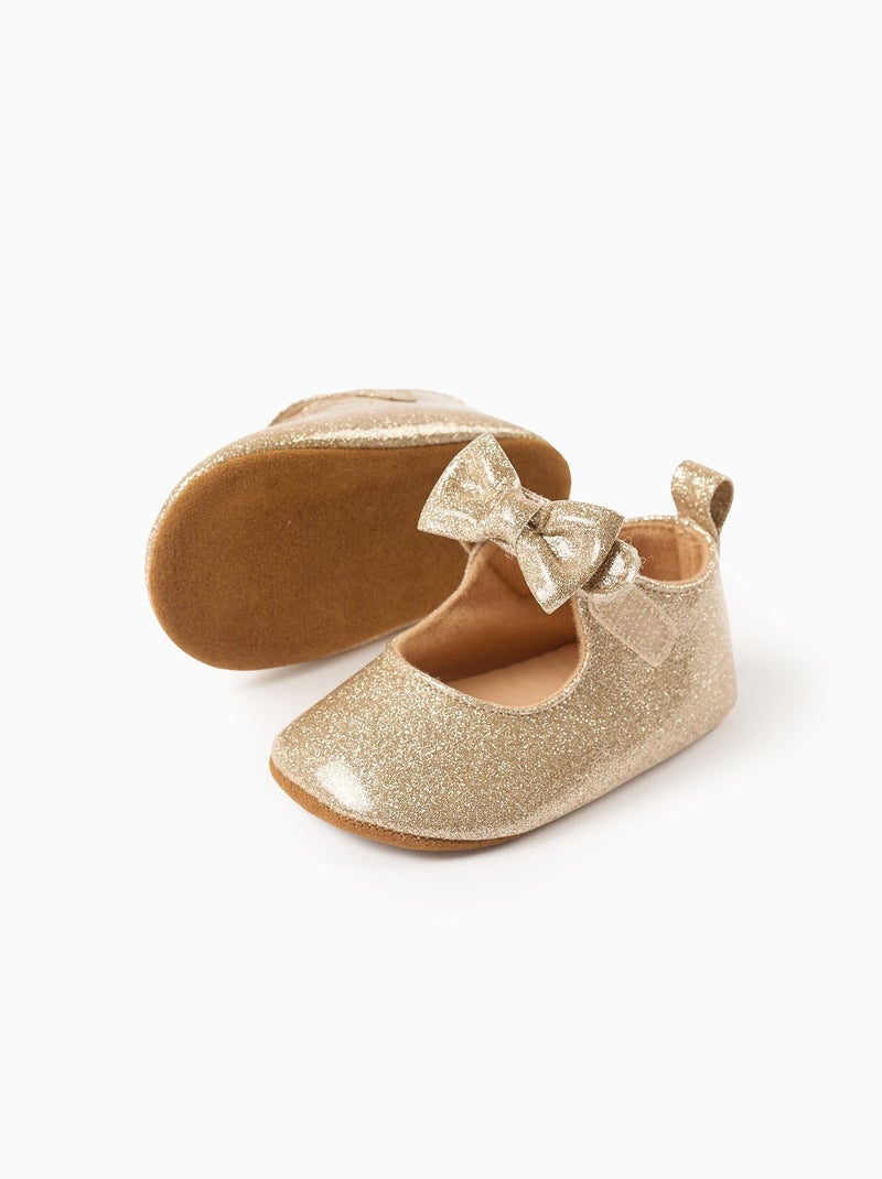 Bailarinas con purpurina y lazo Dorado/Oro - Kiabi