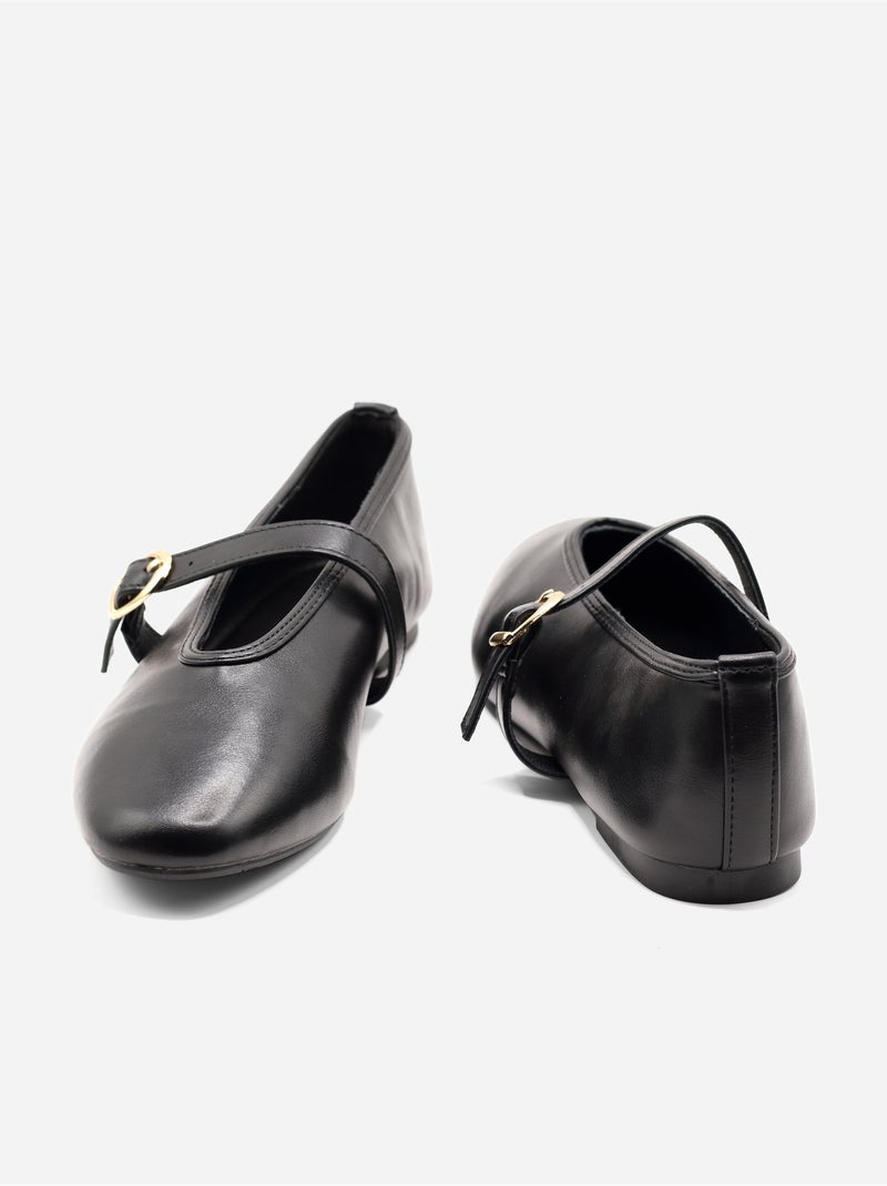 Bailarinas con tiras Negro - Kiabi