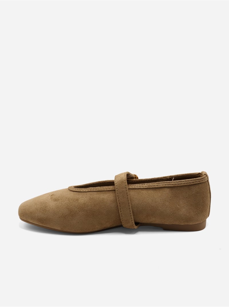 Bailarinas con tiras Taupe - Kiabi
