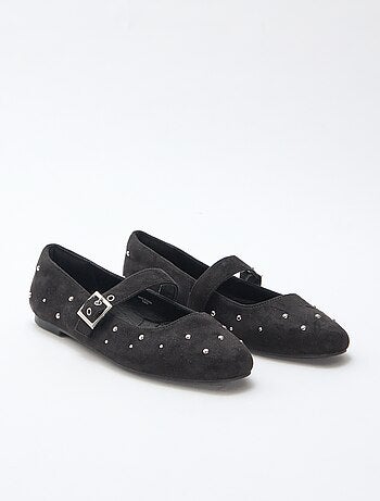 Bailarinas con tiras y efecto tachuelas