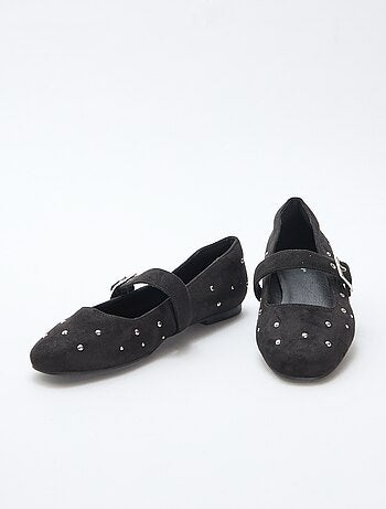 Bailarinas con tiras y efecto tachuelas