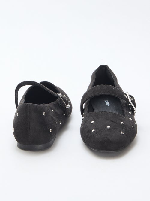 Bailarinas con tiras y efecto tachuelas - Kiabi