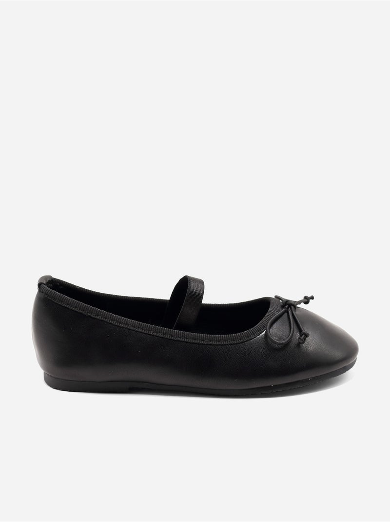 Bailarinas con un lazo decorativo Negro - Kiabi