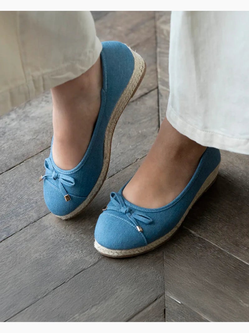 Bailarinas con un tacón de 4 cm, muy cómodo  Isotoner Azul Azul - Kiabi