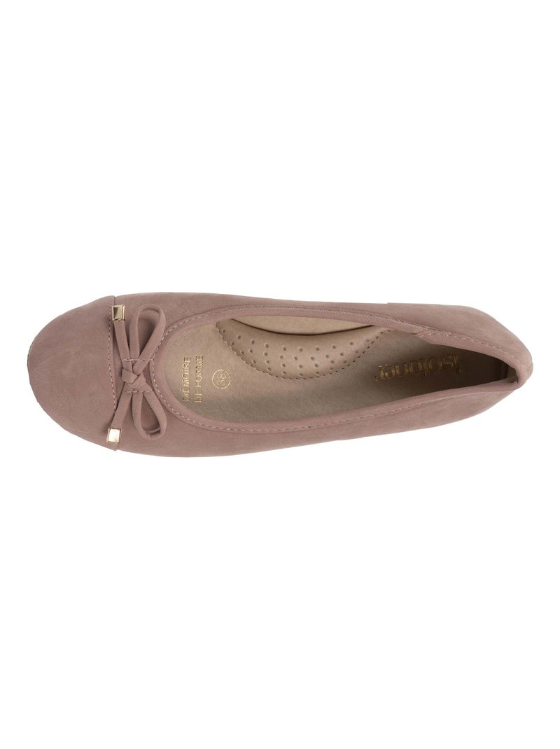 Bailarinas con un tacón de 4 cm, muy cómodo  Isotoner Rosa claro - Kiabi
