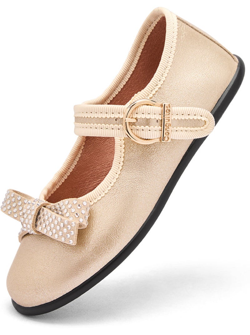 Bailarinas conguitos brillos Oro - Kiabi