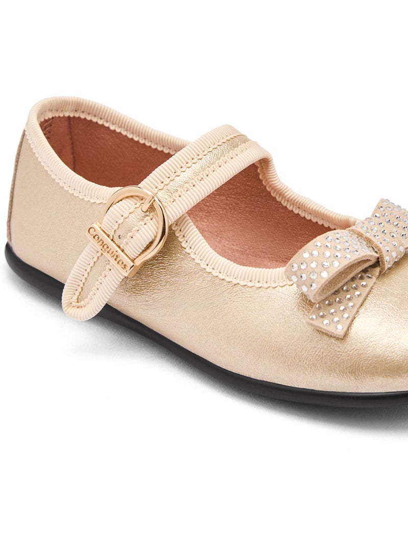 Bailarinas conguitos brillos Oro - Kiabi