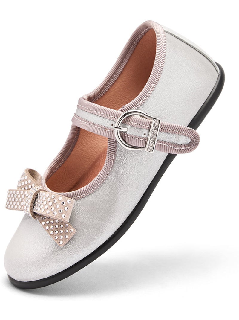 Bailarinas conguitos brillos Plata - Kiabi