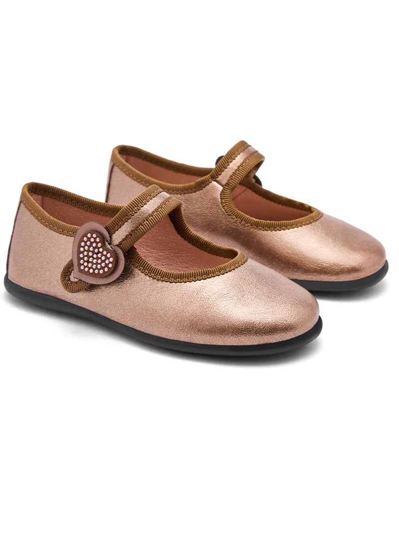 Bailarinas conguitos corazones Marrón claro - Kiabi