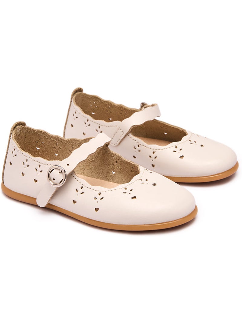 Bailarinas conguitos floral Beige - Kiabi