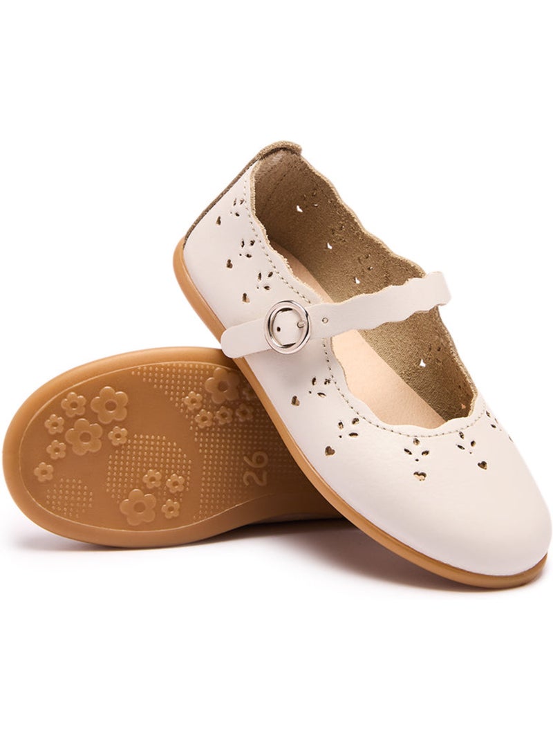 Bailarinas conguitos floral Beige - Kiabi