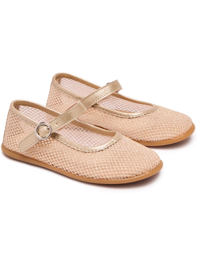 Bailarinas conguitos glitter mesh Oro - Kiabi