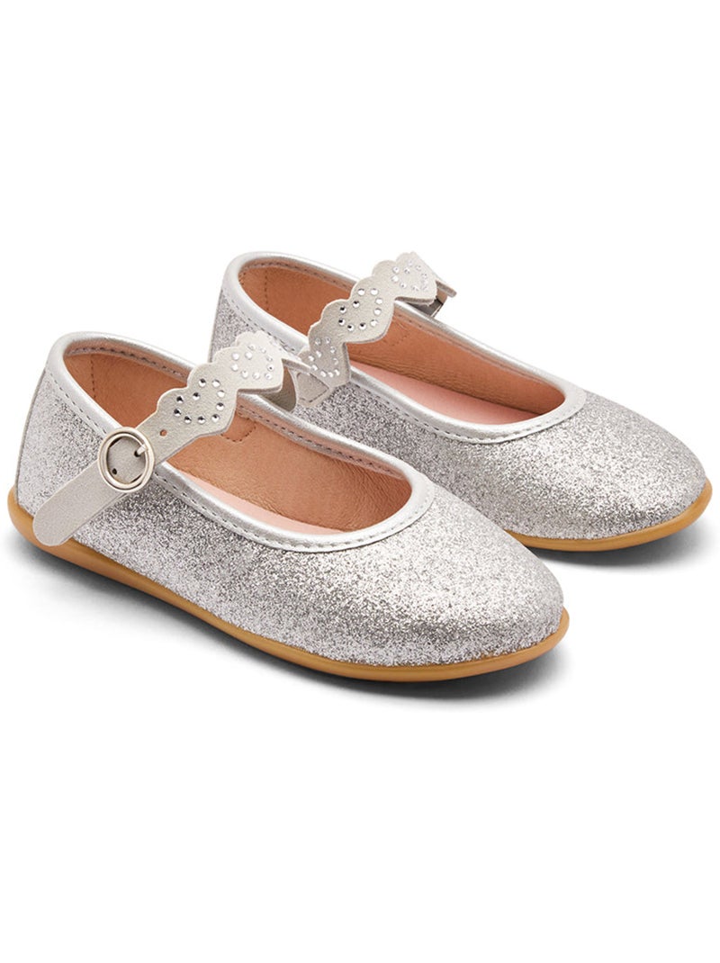 Bailarinas conguitos glitter Plata - Kiabi