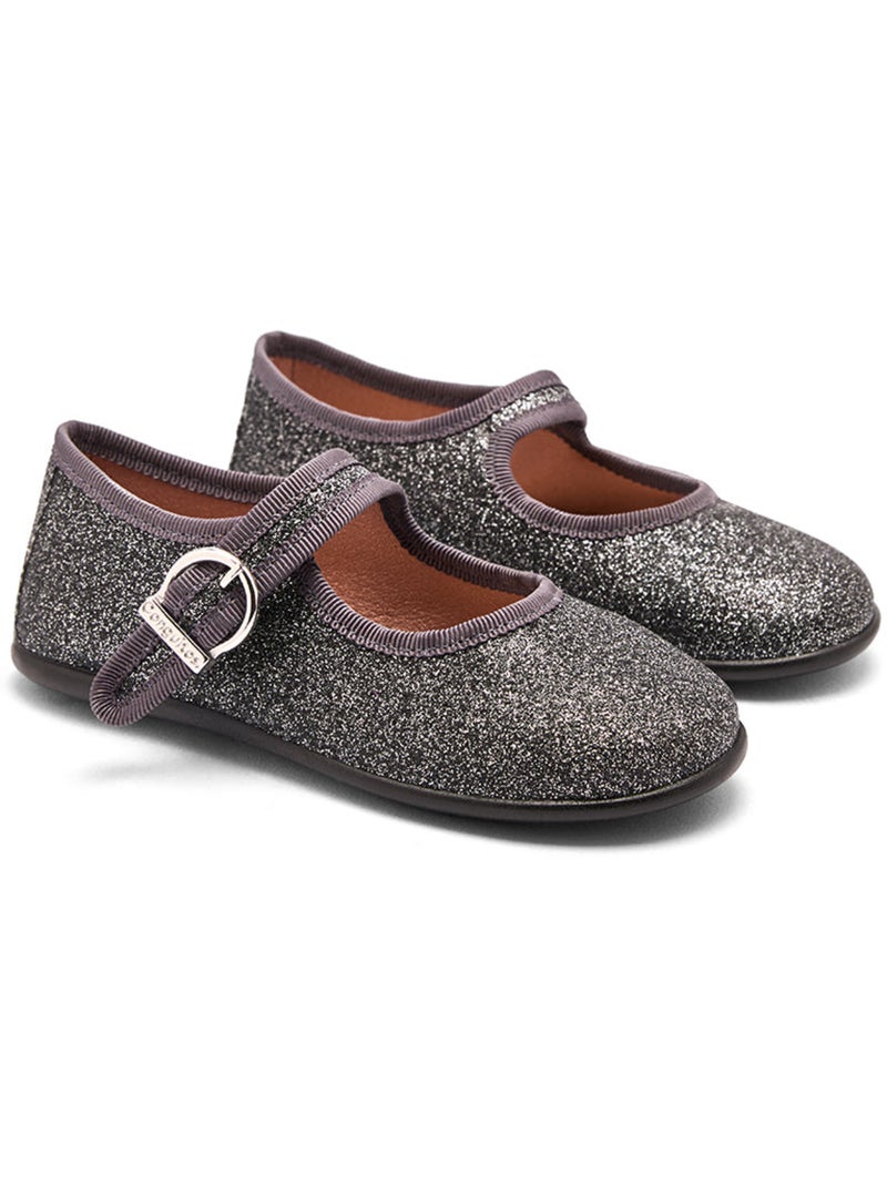 Bailarinas conguitos purpurina Gris - Kiabi