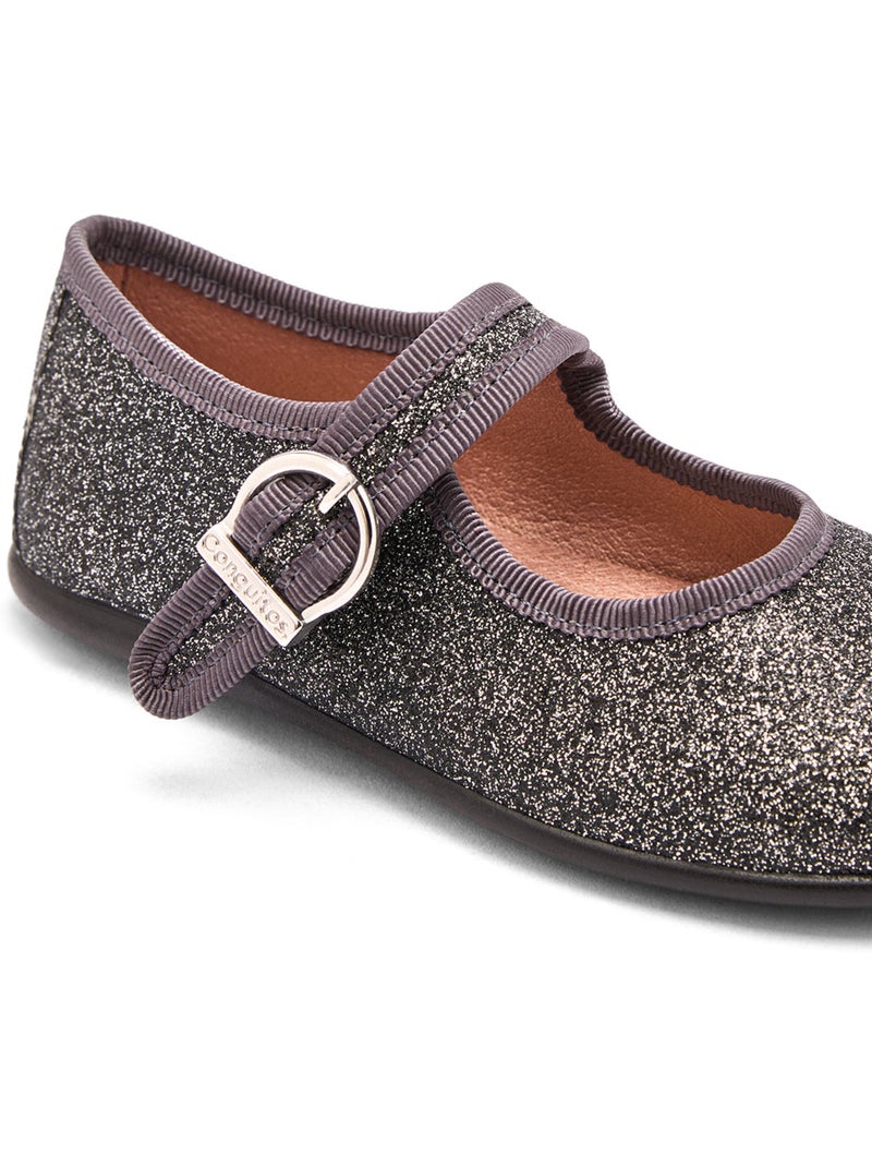 Bailarinas conguitos purpurina Gris - Kiabi