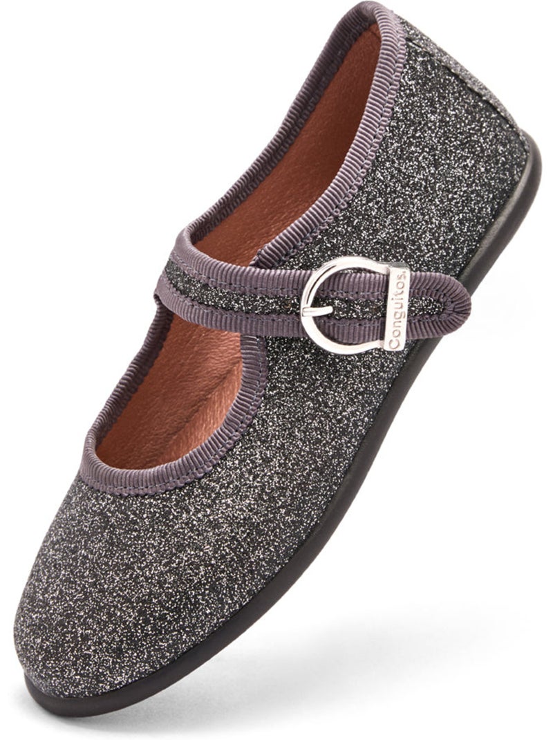 Bailarinas conguitos purpurina Gris - Kiabi