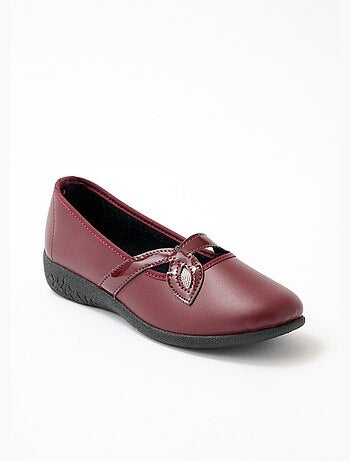 Bailarinas cruzadas confort anchas de piel - Afibel