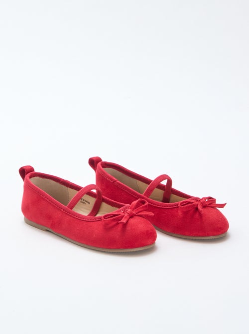 Bailarinas de ante sintético con tira - Kiabi