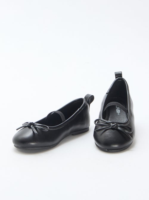 Bailarinas de imitación piel con tira - Kiabi