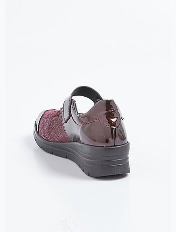 Bailarinas de terciopelo con pies sensibles, ancho ancho. - Afibel