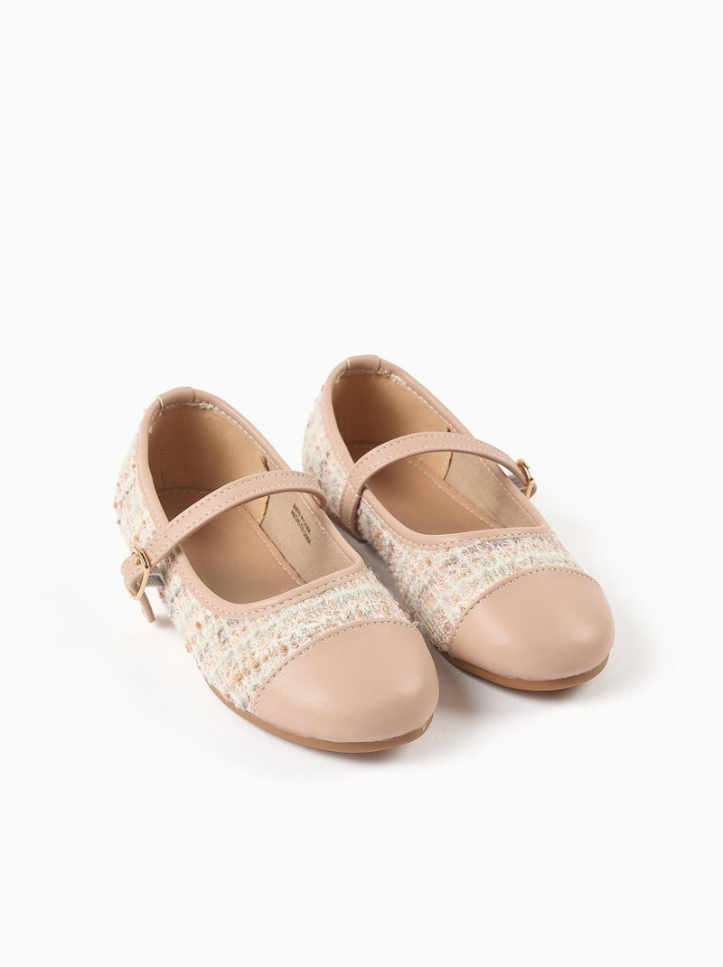 Bailarinas de tweed con tira Rosa claro - Kiabi