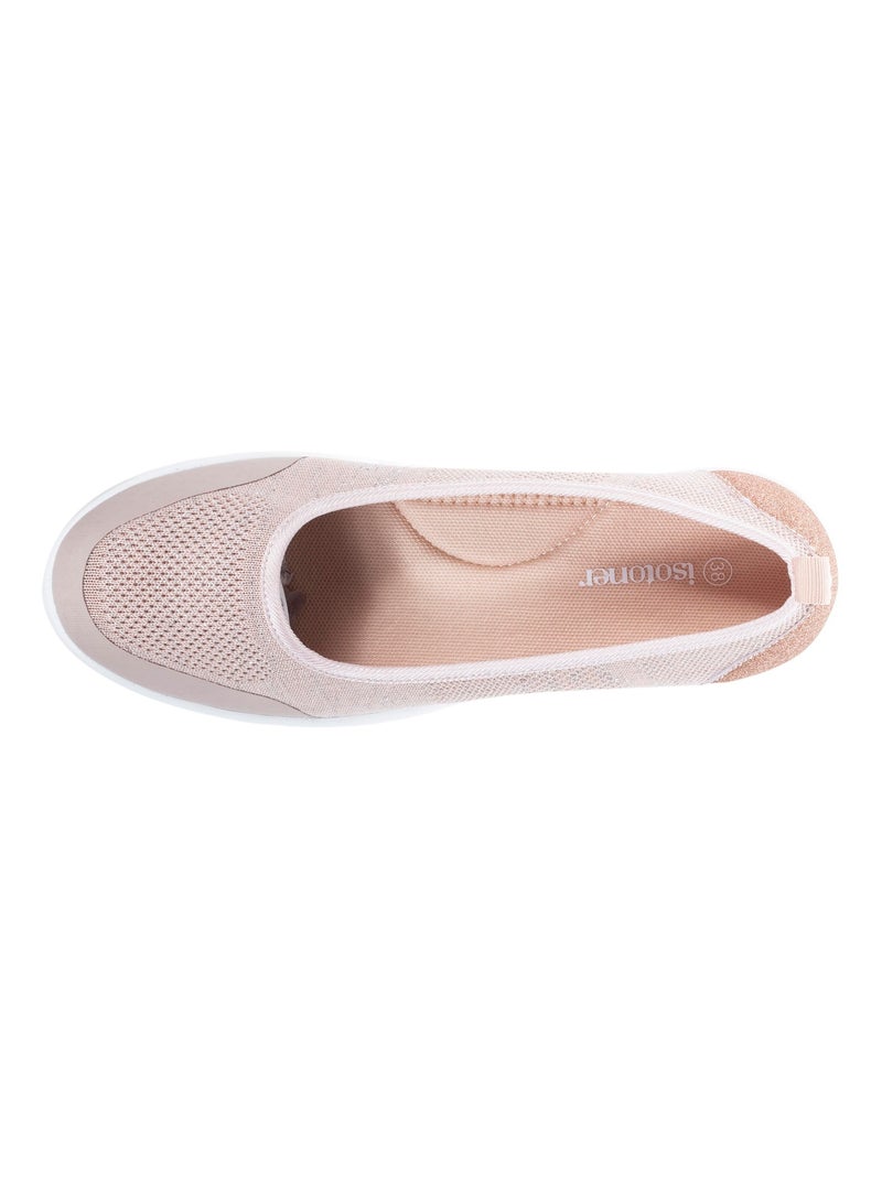 Bailarinas fácil de poner, suela con memoria de forma, cómoda y ligera Rosa claro - Kiabi
