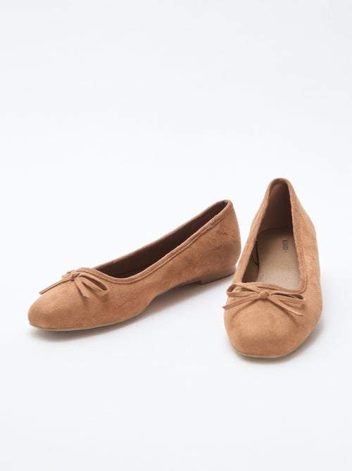 Bailarinas lisas de ante sintético - Kiabi