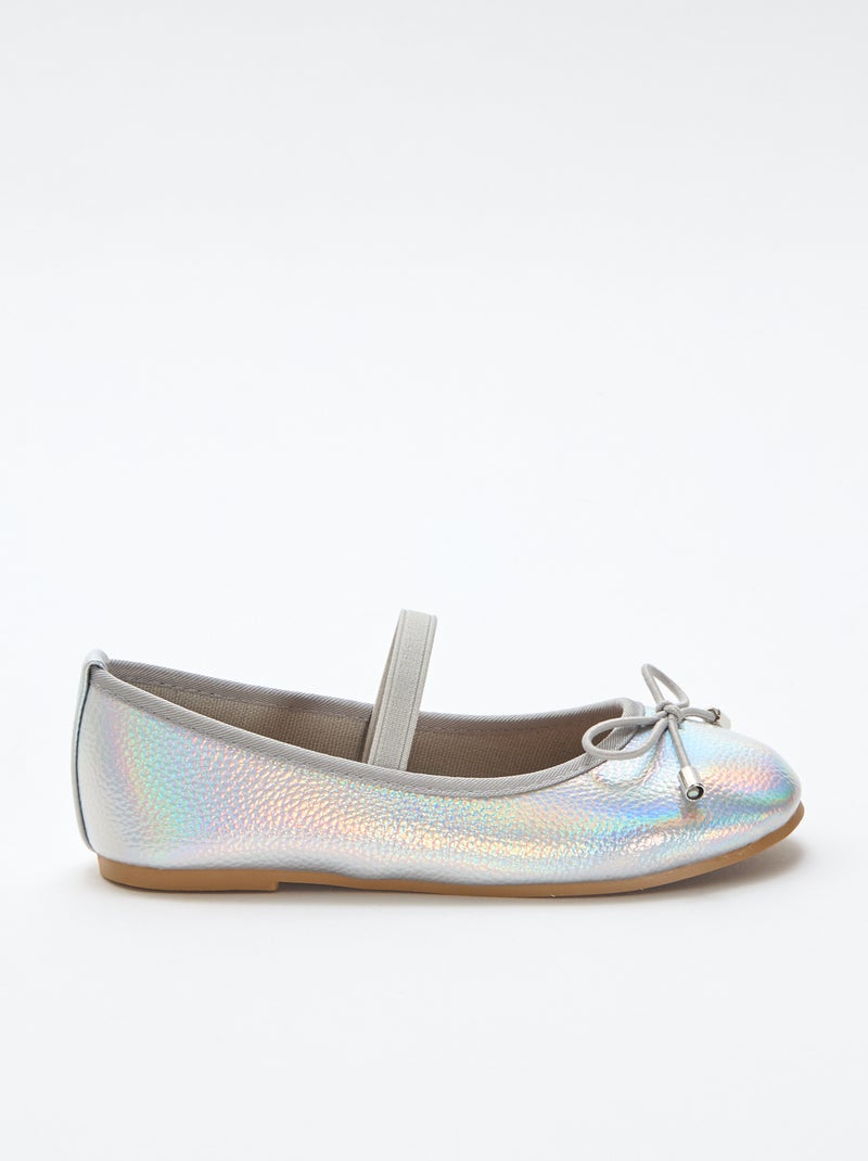Bailarinas metalizadas Gris - Kiabi