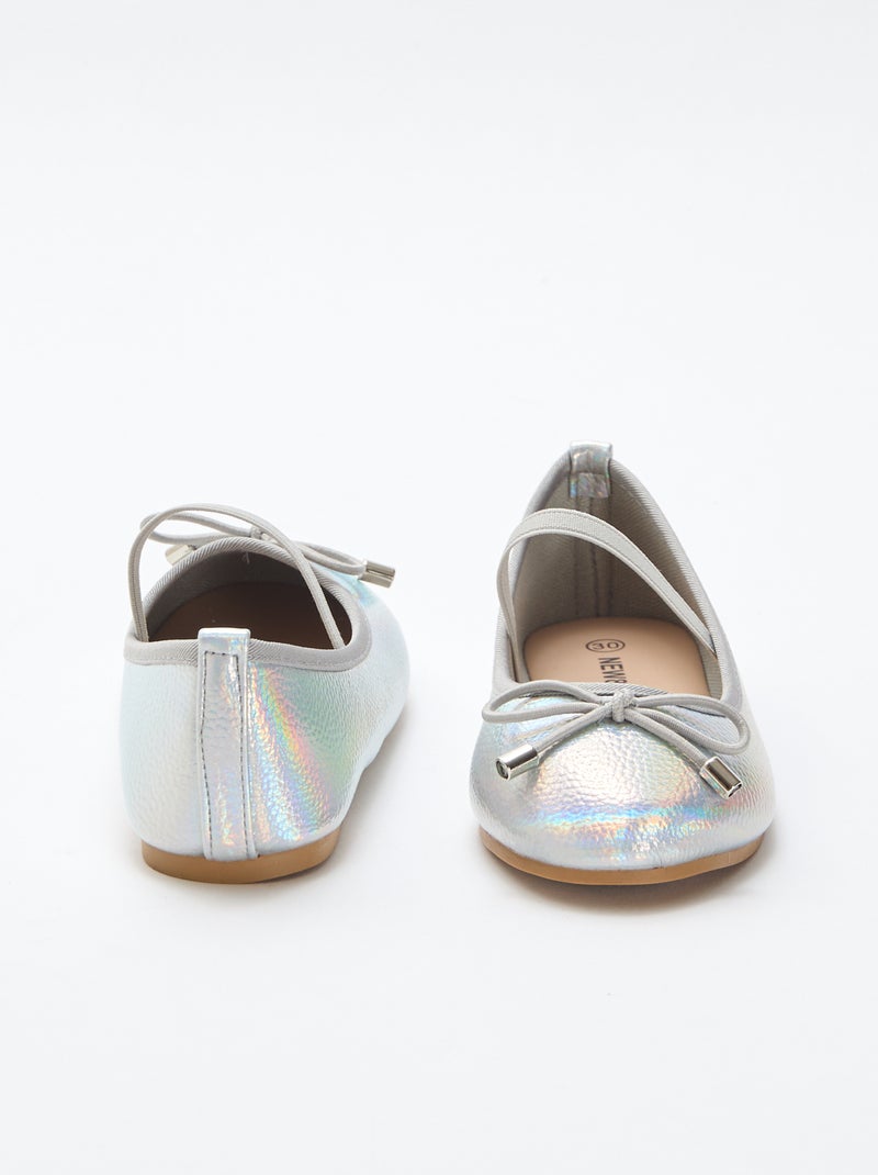 Bailarinas metalizadas Gris - Kiabi