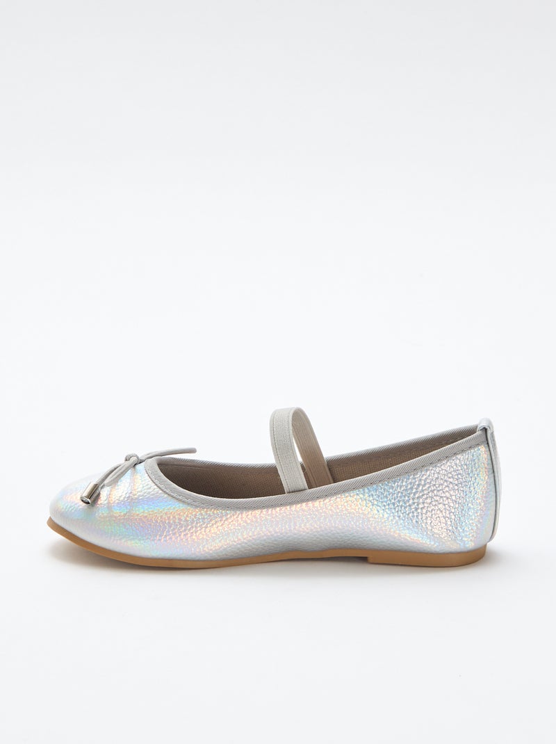 Bailarinas metalizadas Gris - Kiabi