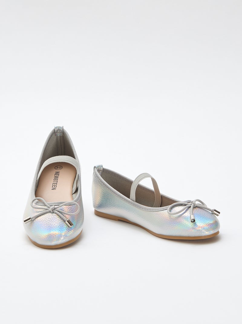 Bailarinas metalizadas Gris - Kiabi