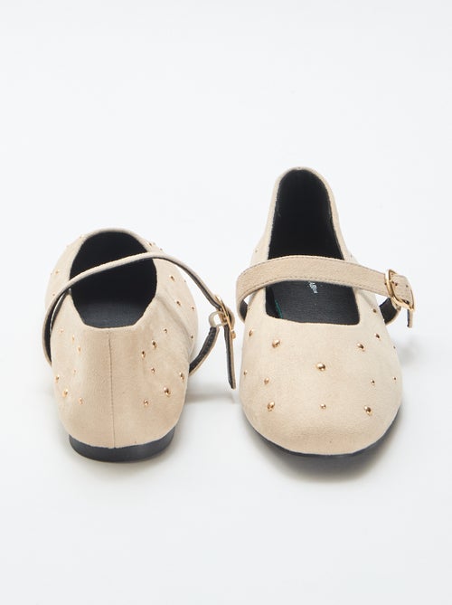 Bailarinas planas de antelina - Kiabi