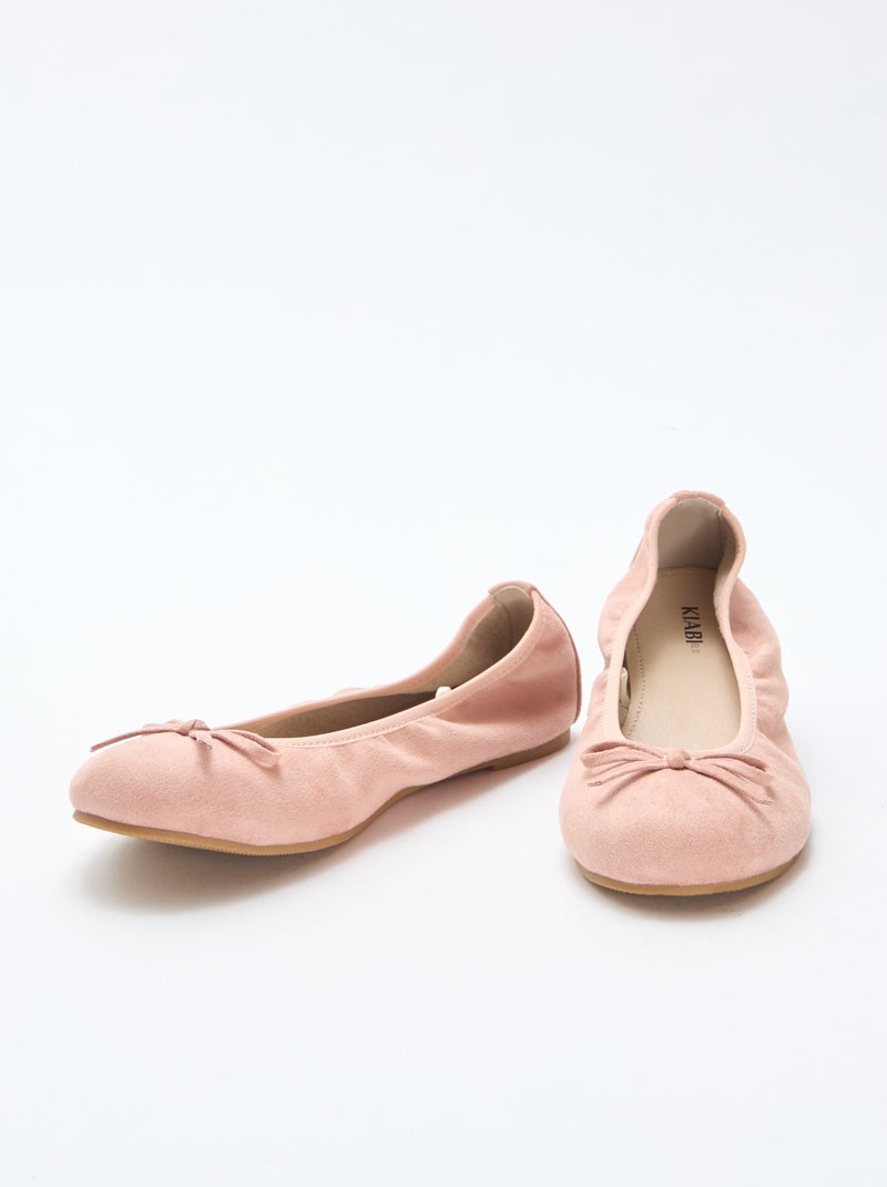 Bailarinas planas lisas Beige - Kiabi
