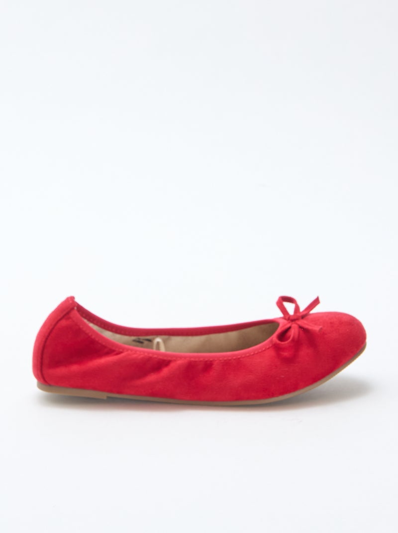 Bailarinas planas lisas Rojo - Kiabi
