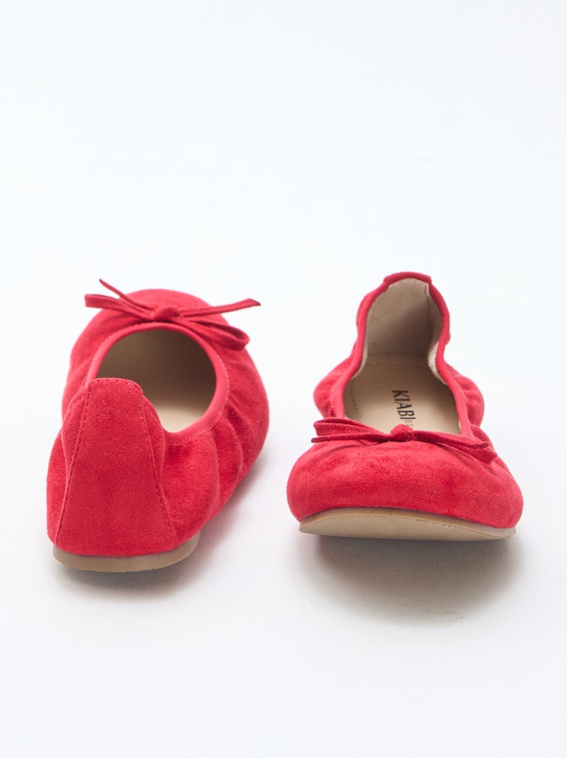 Bailarinas planas lisas Rojo - Kiabi
