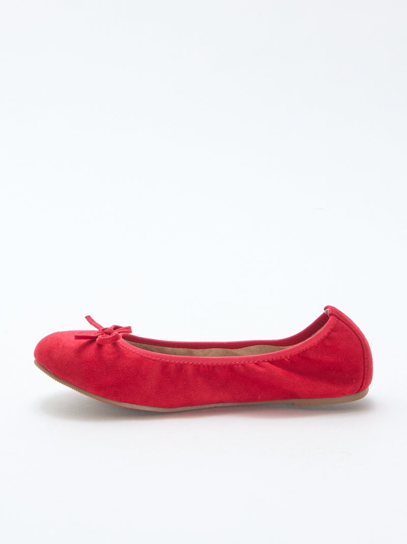 Bailarinas planas lisas Rojo - Kiabi