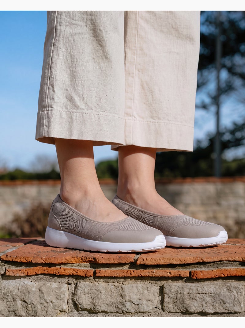 Bailarinas suela de espuma everywear con memoria de forma  isotoner Beige jaspeado - Kiabi