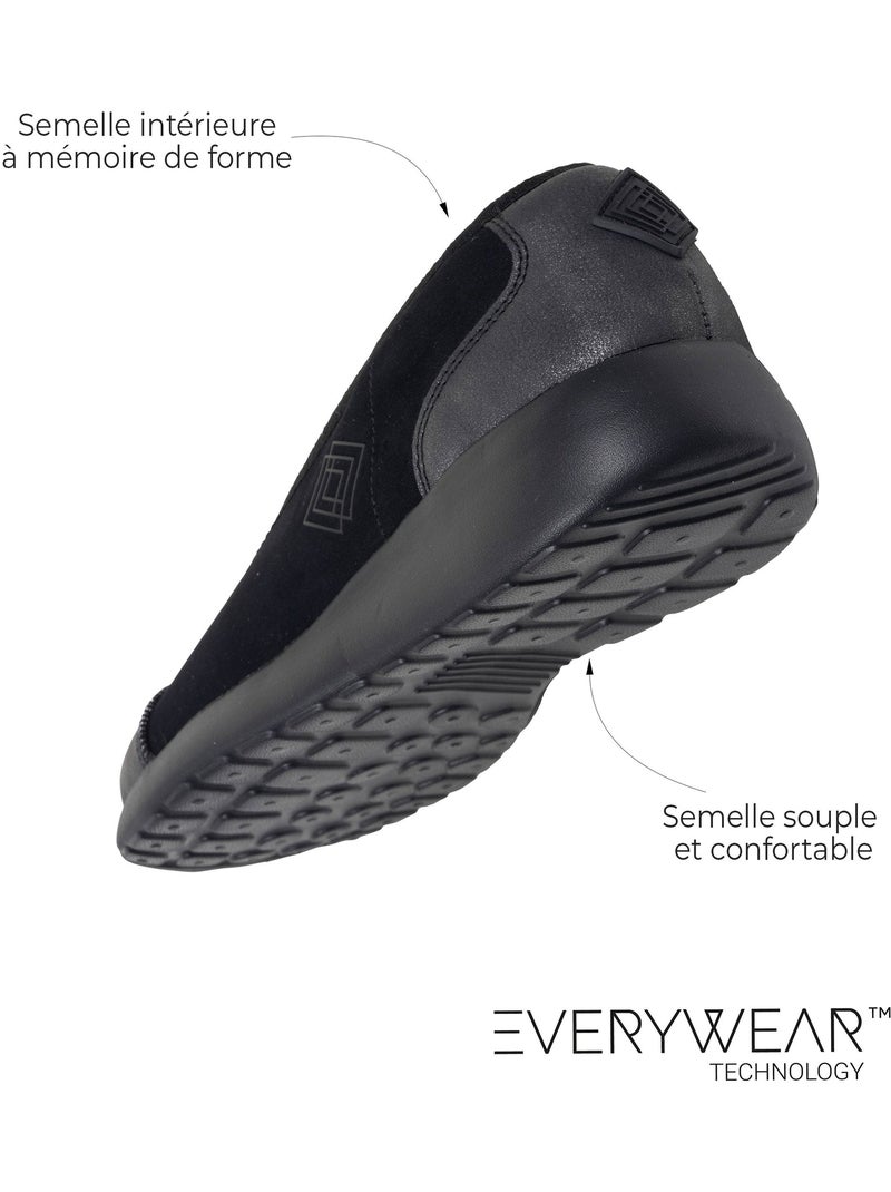 Bailarinas suela de espuma everywear con memoria de forma  isotoner Beige jaspeado - Kiabi