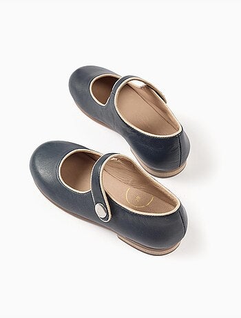 Bailarinas t-bar de piel