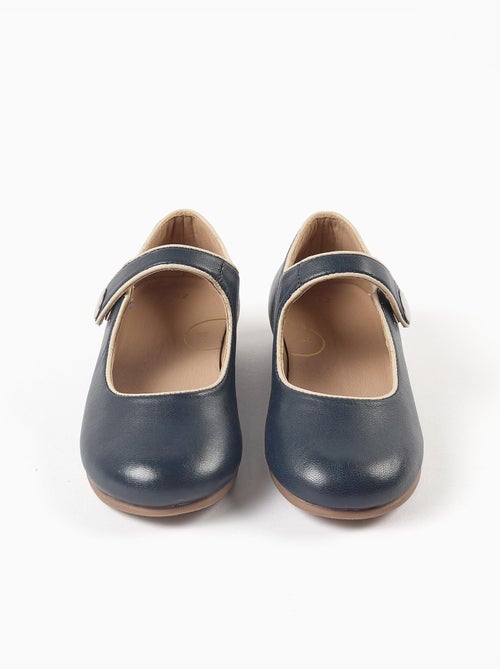 Bailarinas t-bar de piel - Kiabi