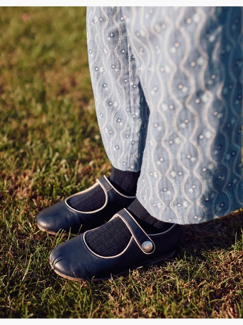 Bailarinas t-bar de piel - Kiabi